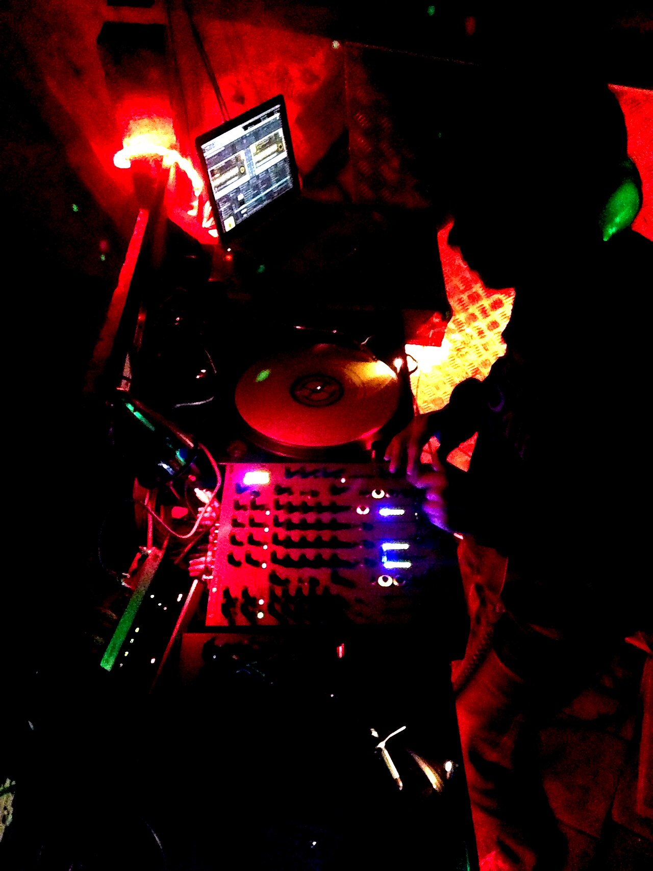 A DJ booth at a nightclub, the kind of intimate room where underground reputations are actually built, night after night, away from festival mainstages.