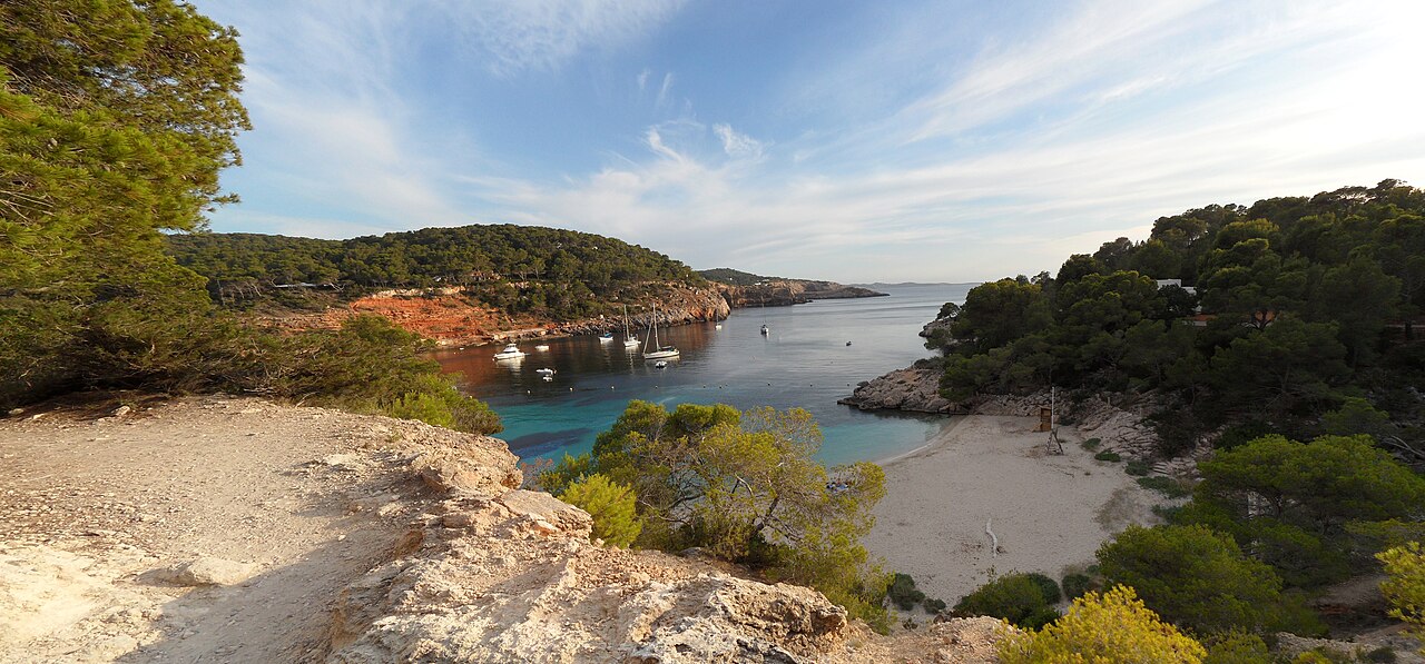 Cala Saladeta beach in Ibiza, where the September 2026 protest took place