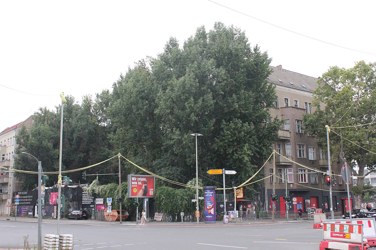 The exterior of Wilde Renate, a former apartment building in Berlin's Friedrichshain district