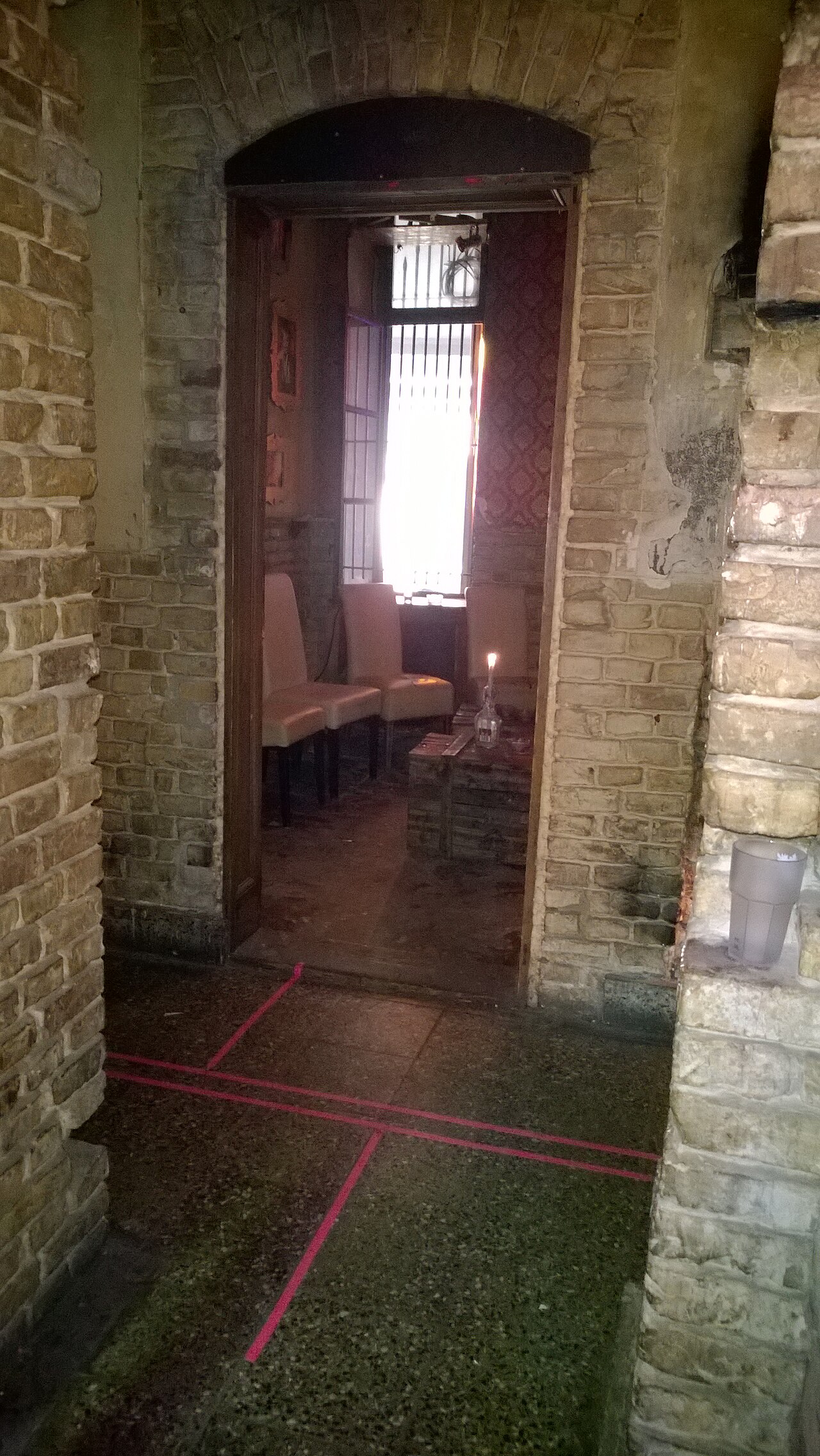 A maze-like corridor inside Wilde Renate, Berlin