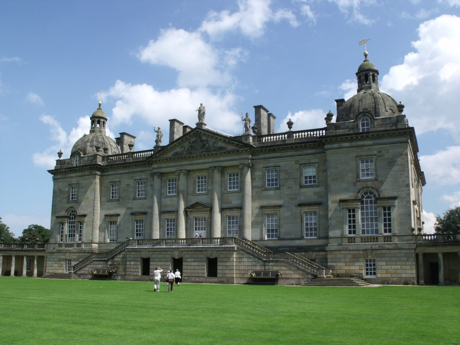The west front of Houghton Hall, the Palladian country house in Norfolk whose grounds host Houghton Festival.