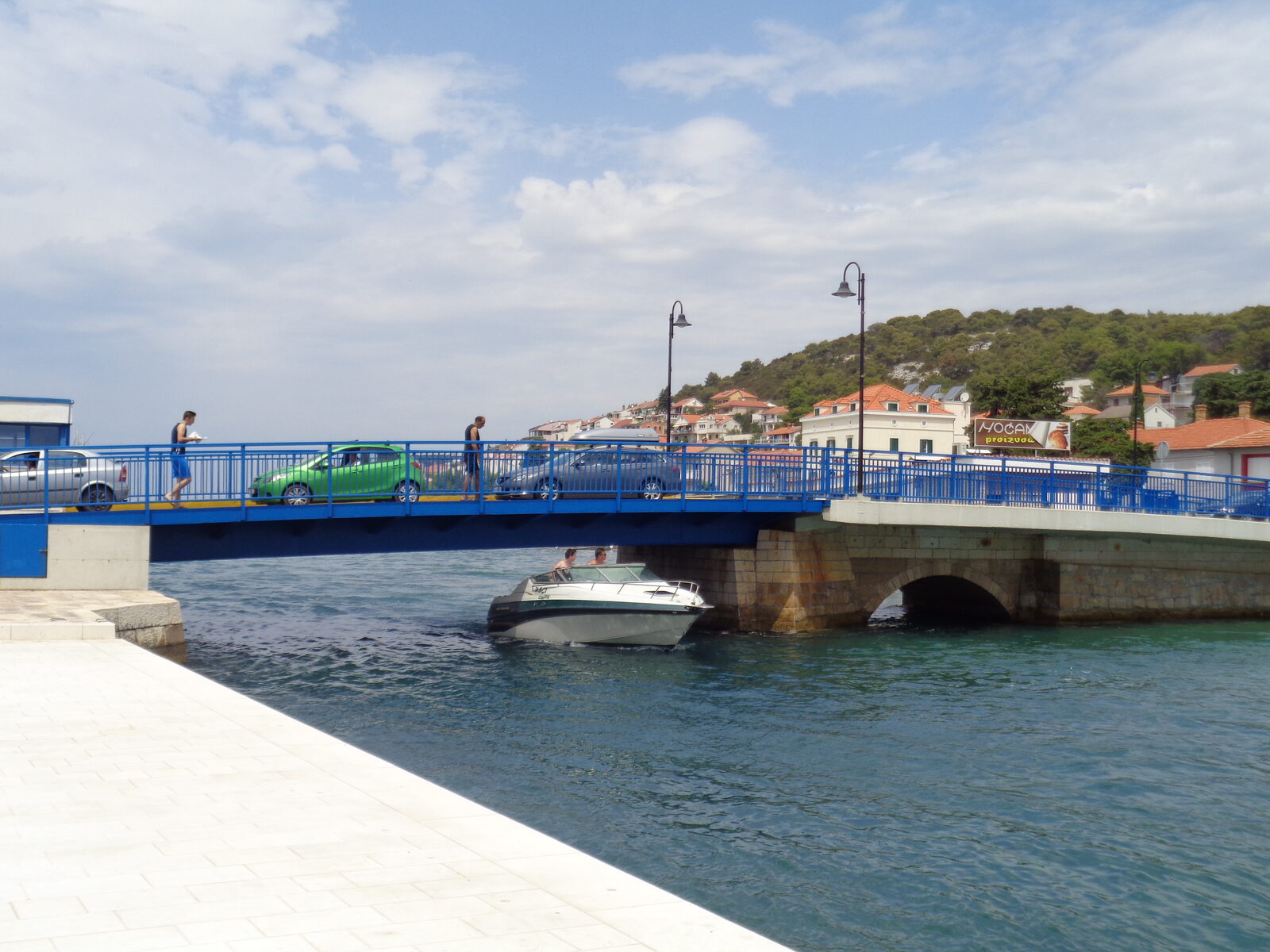 The road bridge over the strait at Tisno, Croatia, the Dalmatian town beside The Garden Resort where Dekmantel Selectors is held.