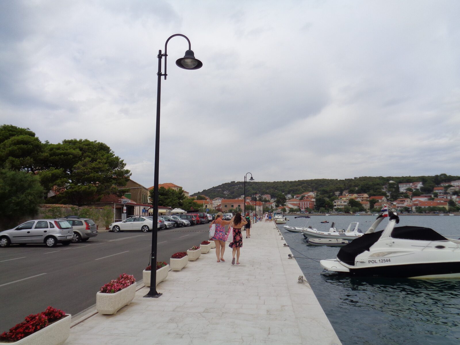 The waterfront promenade in Tisno, Croatia, the Dalmatian town beside The Garden Resort where Love International is held.
